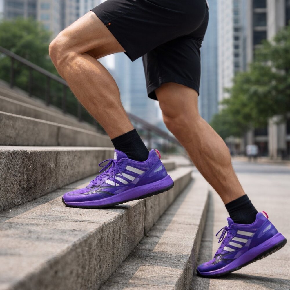 adidas ZX 2K Boost Purple Black Sneakers Mens Size 9 Athletic Shoes - Picture 2 of 9
